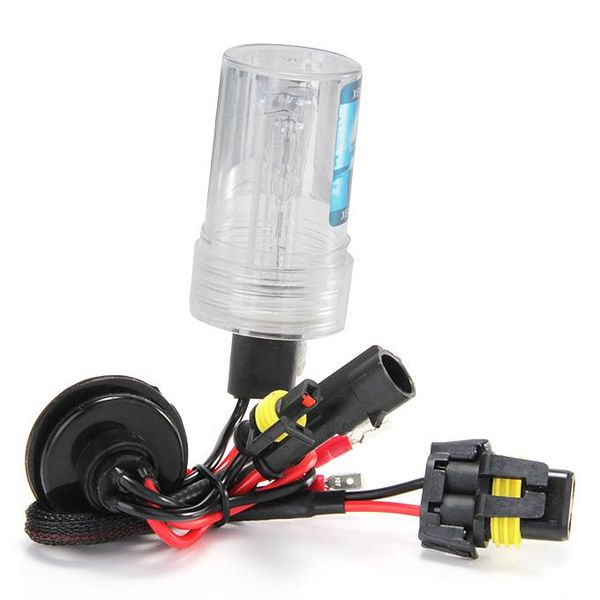 

4300k car h1 35w hid xenon headlight light lamp bulb replacement - black + white ( one pair
