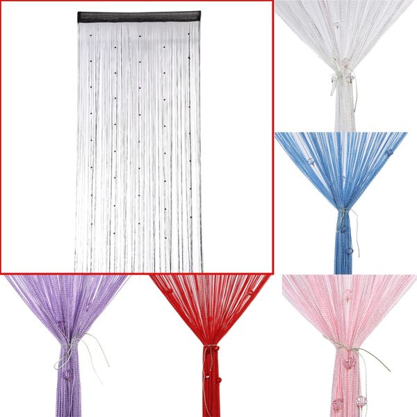2019 Curtain Crystal Beads Tassel Silk String Flash Window Door