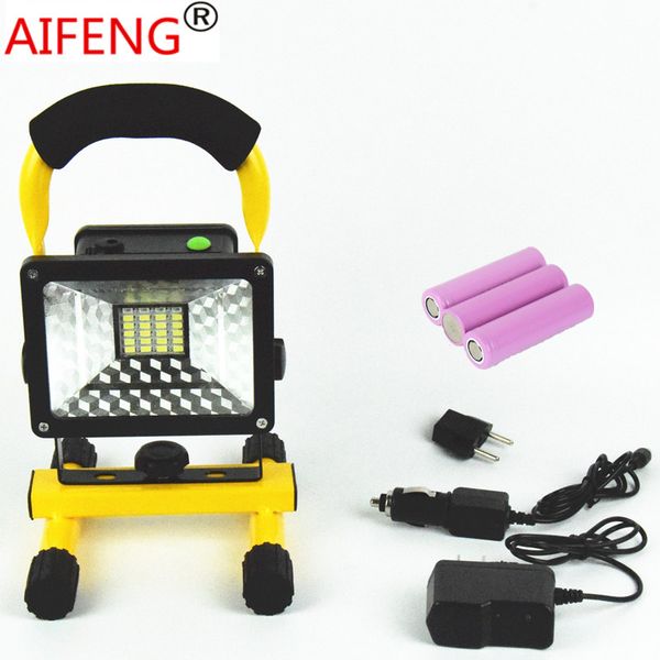 

portable lanterns 30w 2400lm hunting spotlights camping spotlight 12v 24v car charger 18650 led handheld with battery rechargeable 2021