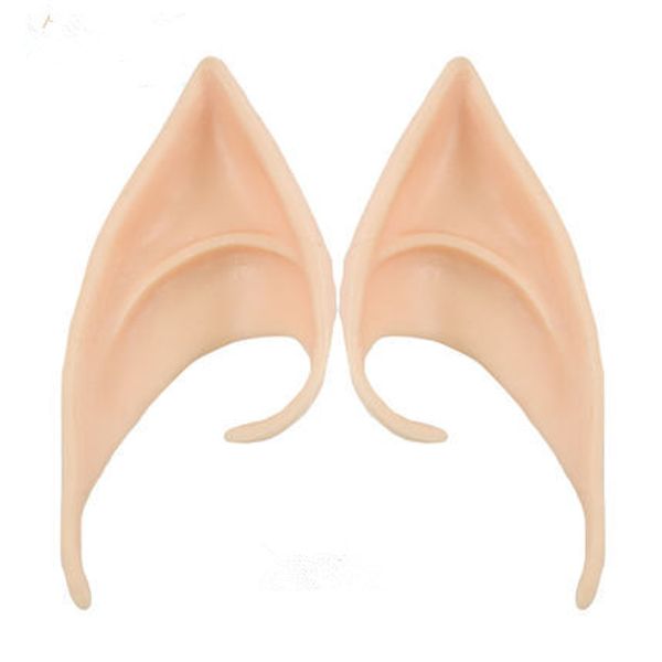 

1 pair elf ears fairy cos mask cosplay accessories latex soft prosthetic false ear halloween party masks