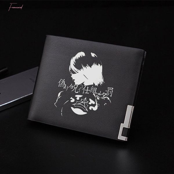 

2019 new nier:automata yorha cosplay luminous short wallet cartoon money bag pu leather wallet anime male purse slim wallet, Red;black