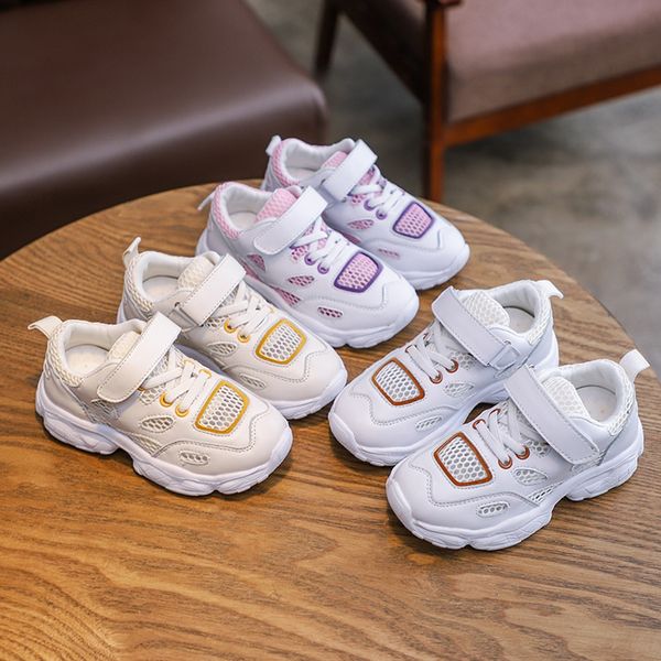 

2019 new style fashion baby neaker sport kids shoes casual running kids shoes outdoor solid mesh kid pantufa infantil, Black