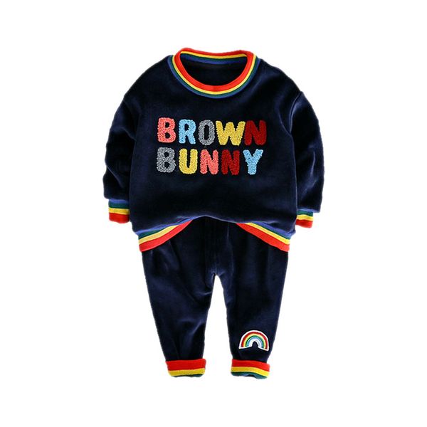 

children boys clothes casual sports t-shirt pants 2pcs new spring autumn infant outfit kids clothes suit tracksuits 6m-3t, White