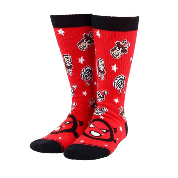 

autumn winter knee high socks football stripes cotton warm christmas deer socks sport skate cycling breathable hot, Black