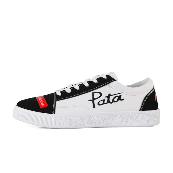

fashion couple pata canva shoes flat shoes classic white black autumn walking luxury mens womens casual shoes