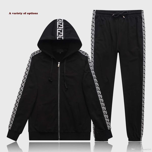 

fall 2020 hip-hop men's tracksuit men's sweatshirt 2 pieces track suit jogger monogrammed hoodie + track pants track suit 3xl