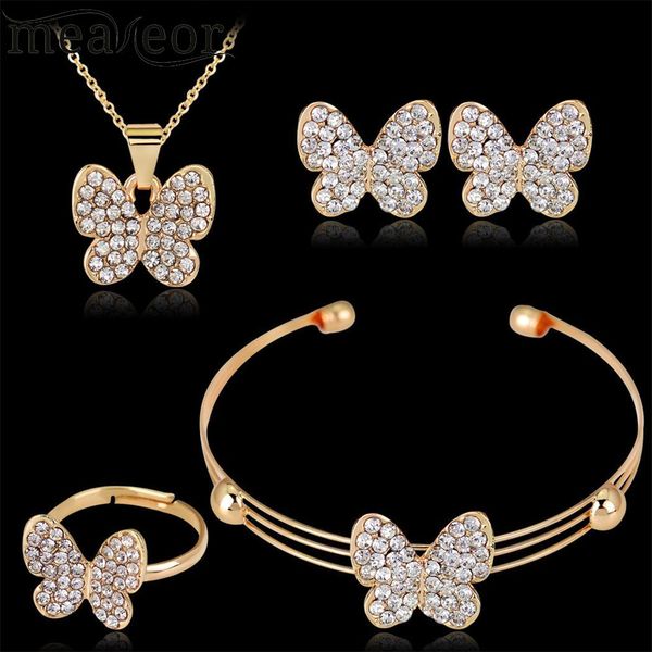 

women personality earrings elegant bracelet rhinestone gold necklace ring set 1.3cm/0.5inch jewelry, Silver