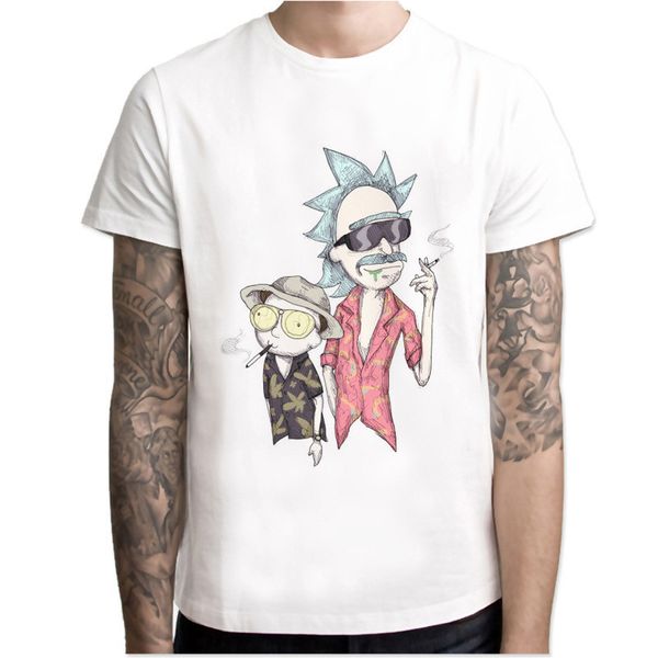

2019 new pickle rickt-shirt men anime funny t-shirt cool tshirt homme popular streetwear o-neck, White;black