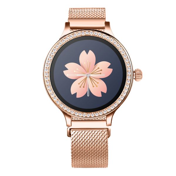 

ip68 smart watch women fitness bracelet activity tracker heart rate monitor blood pressure sports smartwatch for women, Slivery;brown
