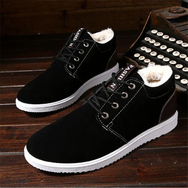 

designer new tooling snow boots men's casual low cut canvas shoes fashion comfortable sneaker design men's boots winter, Black