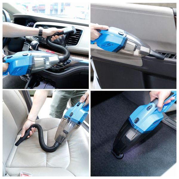 

12v 120w handheld rechargeable wet dry vacuum cleaner with led light car home