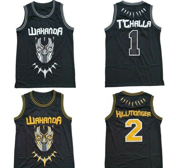 

The BLACK PANTHER JERSEY WAKANDA T'CHALLA Basketball Jersey Erik Killmonger MOVIE Costume Shirt Double Stiched IN STOCK