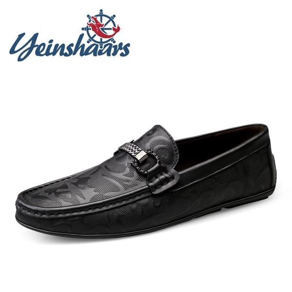 

2020 men loafers shoes genuine leather casual male fashion lightweight soft dress party flat shoes men chaussure homme sneakers, Black