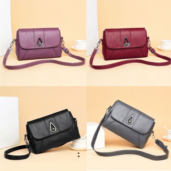 

casual fashion 2019 women's fashion wild messenger bag solid color shoulder bag simple handbag ladies crossbody