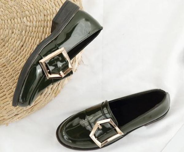 

send 2018 new style low heel round head coarse heel women's shoes, Black