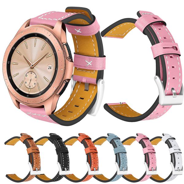

2018 watchband replacement watch leather band wrist strap for samsung galaxy watch 42mm/46mm montre strap reloj relogio clock, Black;brown