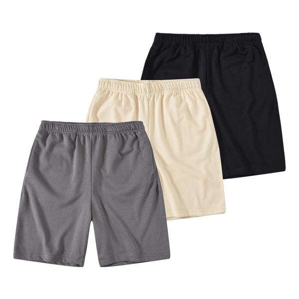 

shorts 3 colour new summer cotton casual sport baggy men's shorts with pockets solid color jogger, White;black
