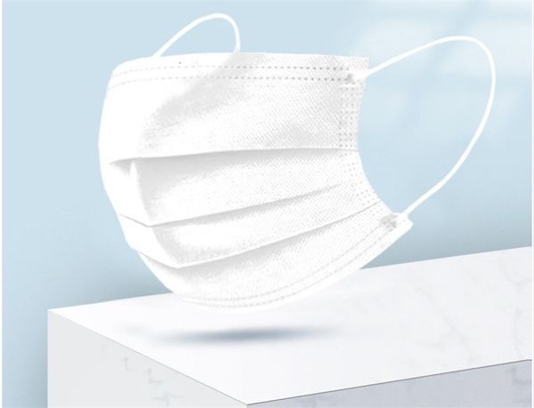 

face white 3 layers earrings mask er non woven dust designer masks soft and breathable with box 9m94