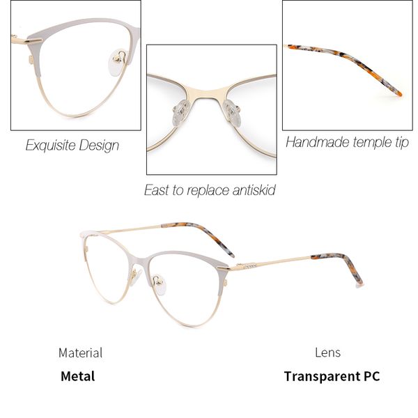 

wholesale- cat eye eyeglasses popular eyewear 3751, Silver