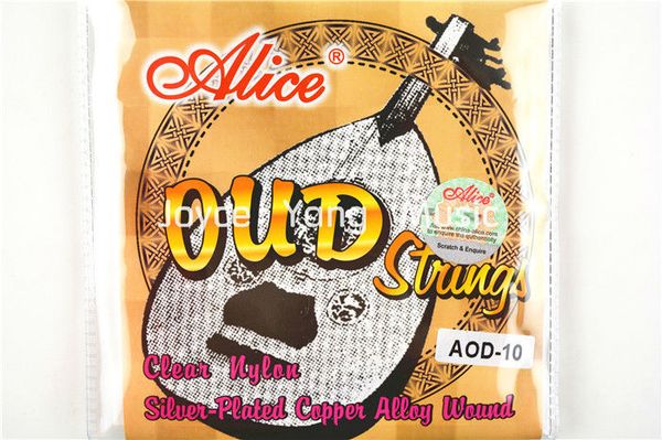 

alice aod-10/11/12 oud strings clear nylon silver-plated copper alloy wound 10-11-12 string wholesales