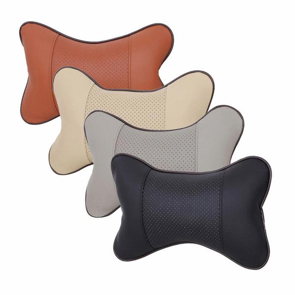 

1pcs car seat head car universal leather safety breathe pillow auto universal headrest auto seat neck rest supports