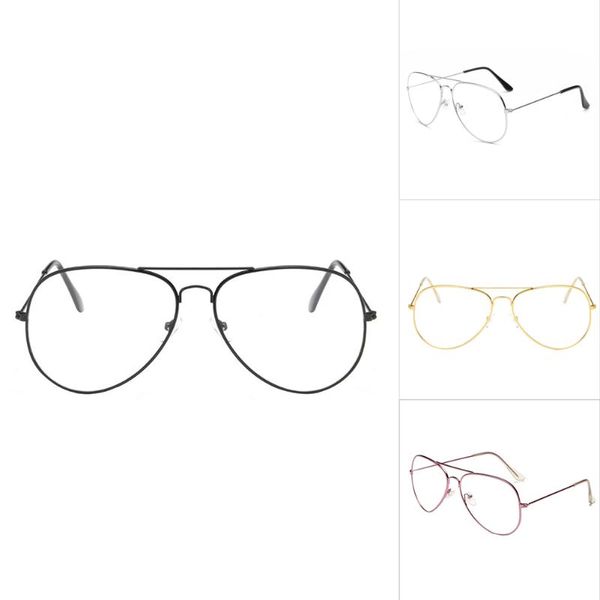 

bz327 unique clear lens glasses metal plain glass spectacles frame uv400, Silver