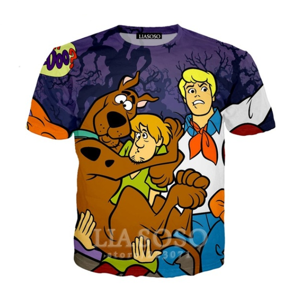 New Fashion Women//Men Cartoon Anime Scooby Doo 3D Print Casual Tshirt Hot