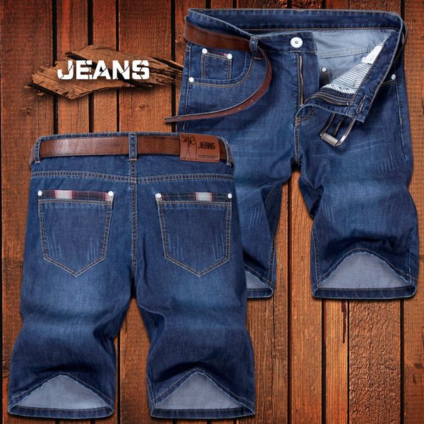 

new summer summer thin light blue denim s men denim jeans short male clothes plus size 40 ripped jeans for man