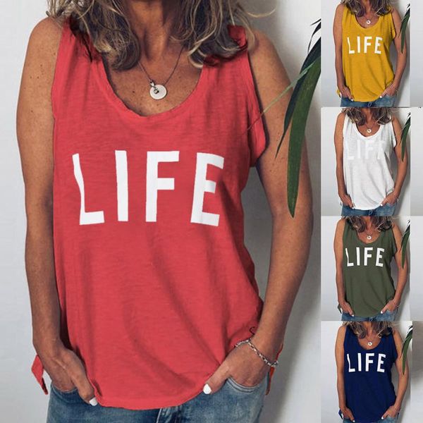 

лето 2020 сексуальные смешные женские топ свободного покроя забавный письмо печать жилет без рукавов топы с низким вырезом повседневный трен, White