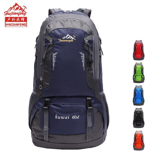 

60l large capacity backpack camouflage outdoor climbing waterproof nylon travel camping mountaineering bag tactical bag