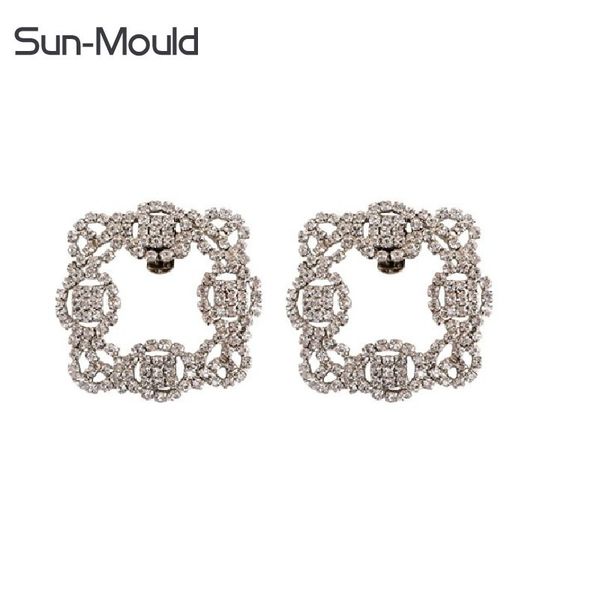 

2pcs(1pair )elegant rhinestone crystal metal shoe clips wedding party pack shoes flower charms, Black