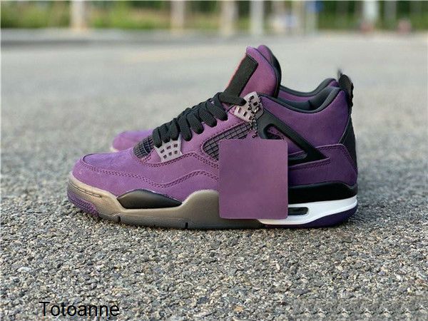 

travis scott x 4 4s cactus jack iv purple blue basketball shoes sports sneakers authentic basketball shoes