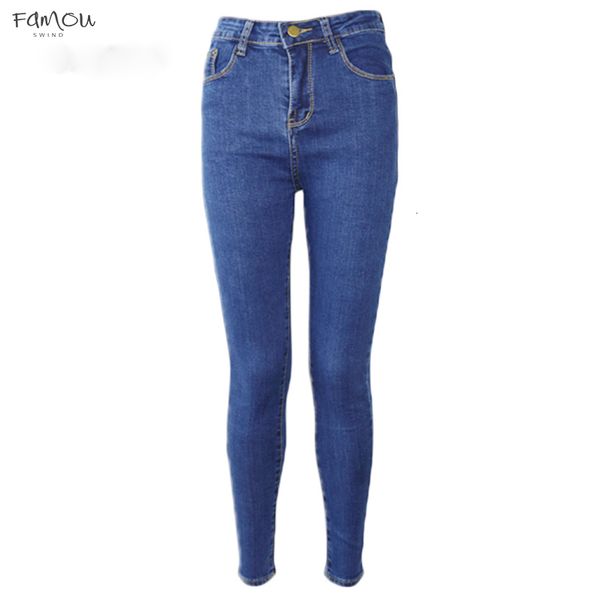 

Jeans Women Denim For Slim Skinny High Waist Pencil Pants Jeans Woman Blue Pencil Pants Stretch Waist Women Jeans Black Pants