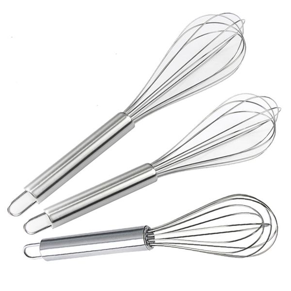 Ovo de aço inoxidável Batedor de ovos Misturador Balão Balão Whisk para misturar batendo batendo agitando ferramentas de cozinha xbjk1911