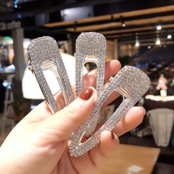 

10pcs white glass crystal alloy hair clips hairpins diy hairwear jewelry accessories findings, Golden;white