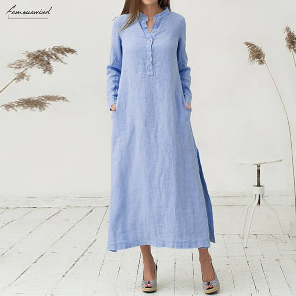 

cotton dress summer oversize 3xl v neck womens 4xl loose long sleeve plain plus size long maxi dresses designer clothes, Black;gray