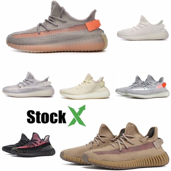 

2020 kanye west designer shoes cloud white blue citrin new v2 black static reflective white running shoes men women us 5 - 13 #qa351