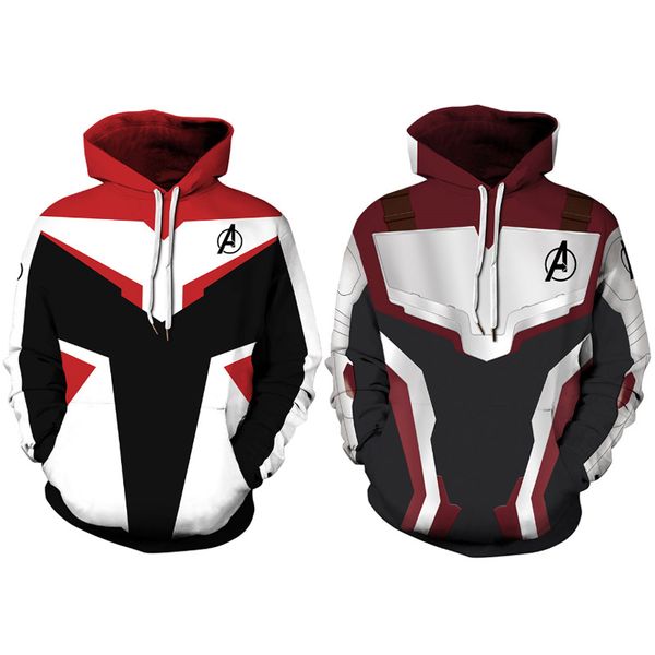 

new style men's designer hoodies stretch sweatshirts hip hop pullovers sportswear 3d printing clothing couples with the avengers s-xxxl, Black
