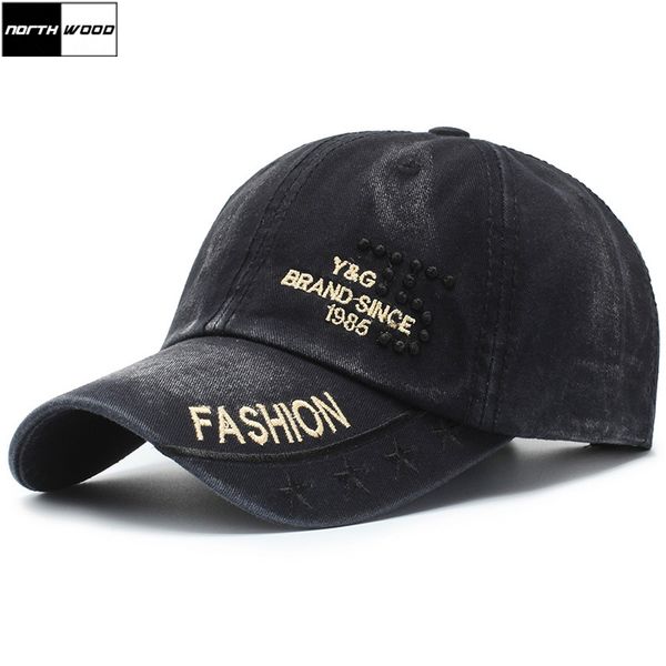 

northwood] 2019 fashion washed men's baseball cap women summer snapback hip hop casquette homme baseball caps for adult, Blue;gray