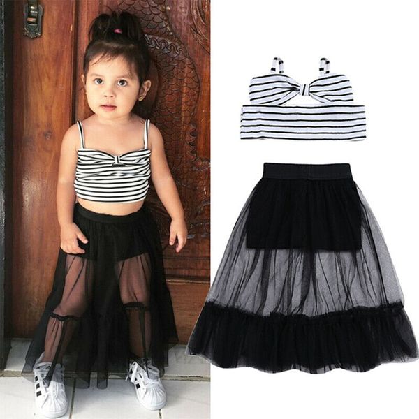 

toddler baby girl stripe crop shorts dress outfits clothes summer, White