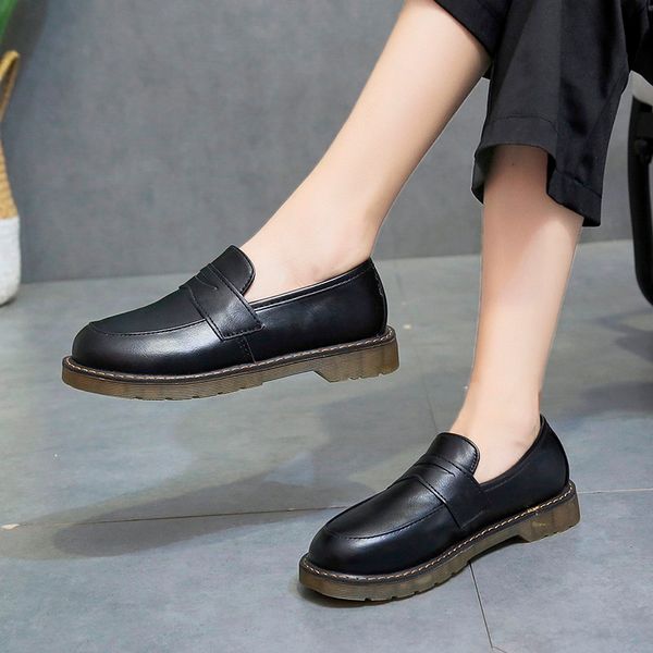 

slip on oxford shoes for women shoes loafers creepers korean woman platform moccasins ladies black sneakers