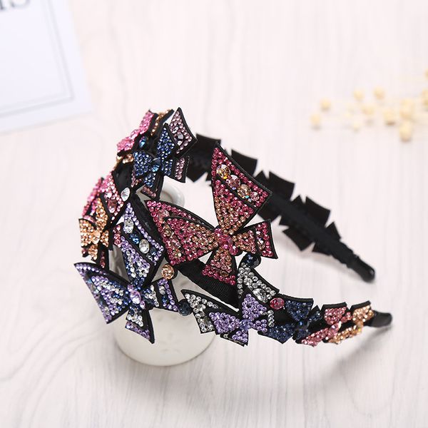 

hair accessories korean simple girl elegant headbands crystal rhinestone butterflys hairbands for women fashion full diamond