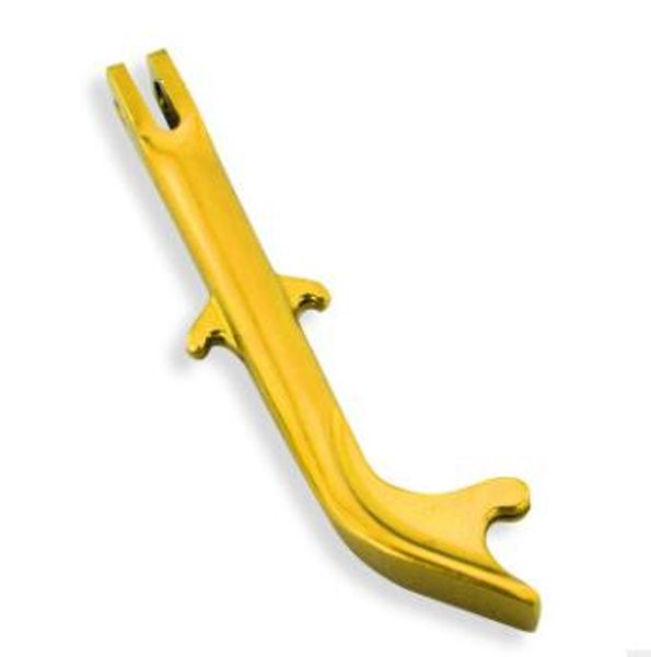 

25cm length aluminum alloy motorcycle foot kickstand side stand supporter yellow
