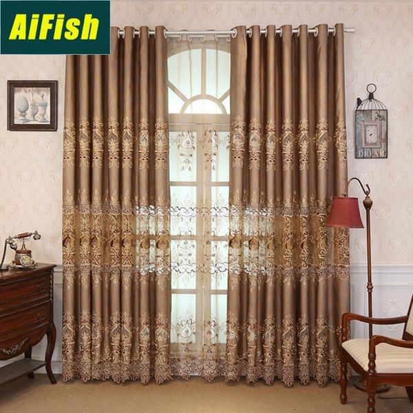 

high-end european-style hollow embroidered curtain window screen living room bedroom balcony shade cloth x-m041