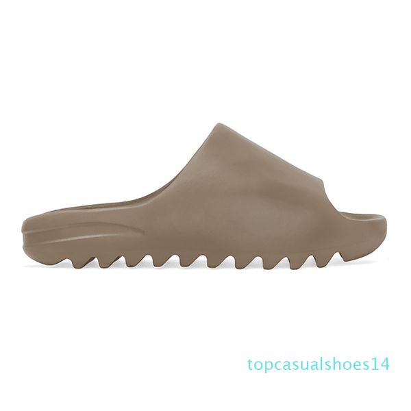 

2020 kanye слайд мужчины женщины дизайнер тапочки bone desert sand смола тройной черный earth brown моды горок мужские пляжные сандалии отел, Black