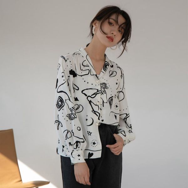 

elegant black white stripes shirt women illustration pearl button long sleeve shirt