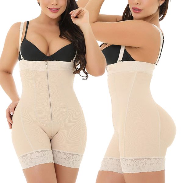 

zysk s-6xl women full bodysuits butt lifter waist trainer shapewear slimming underwear corset modeling strap full body shaper, Black;white