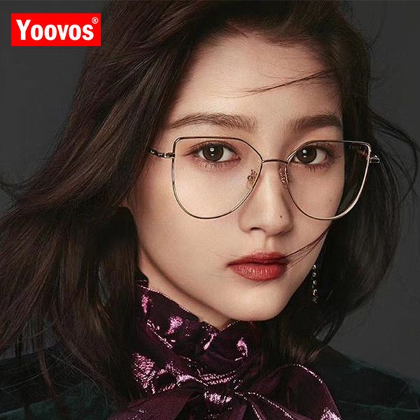 

yoovos large frame sunglasses women alloy cat eyes women glasses retro square sunglasses brand designer feminino, White;black