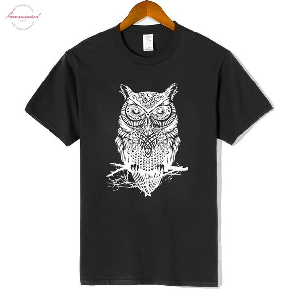 

woman new tshirts 100% cotton animal owl printed women crewneck short sleeve pullover t shirt top, White