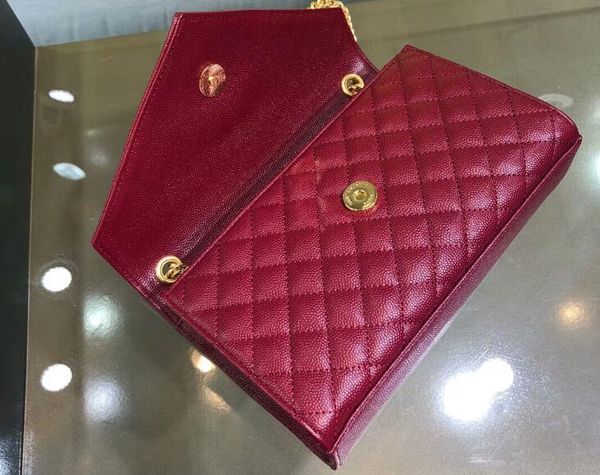 

526286 21cm envelope small bag mix matelasse grain de poudre embossed calfskin leather,with dust bag 5a
